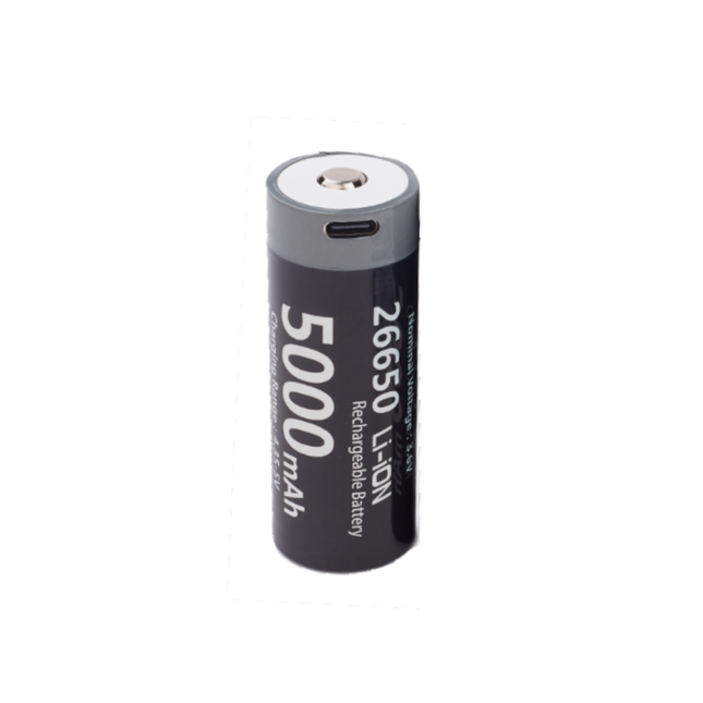 Battery 26650 5000mAh 3.6V with USBC charging