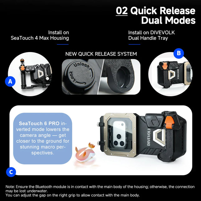 Underwater External Shutter for both 4 Max and 6 Pro