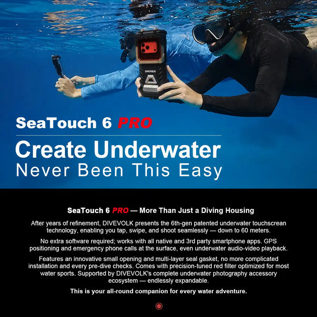 SeaTouch 6 Pro Underwater Smarphone Housing-Black