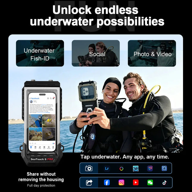SeaTouch 6 Pro Underwater Smarphone Housing-Black